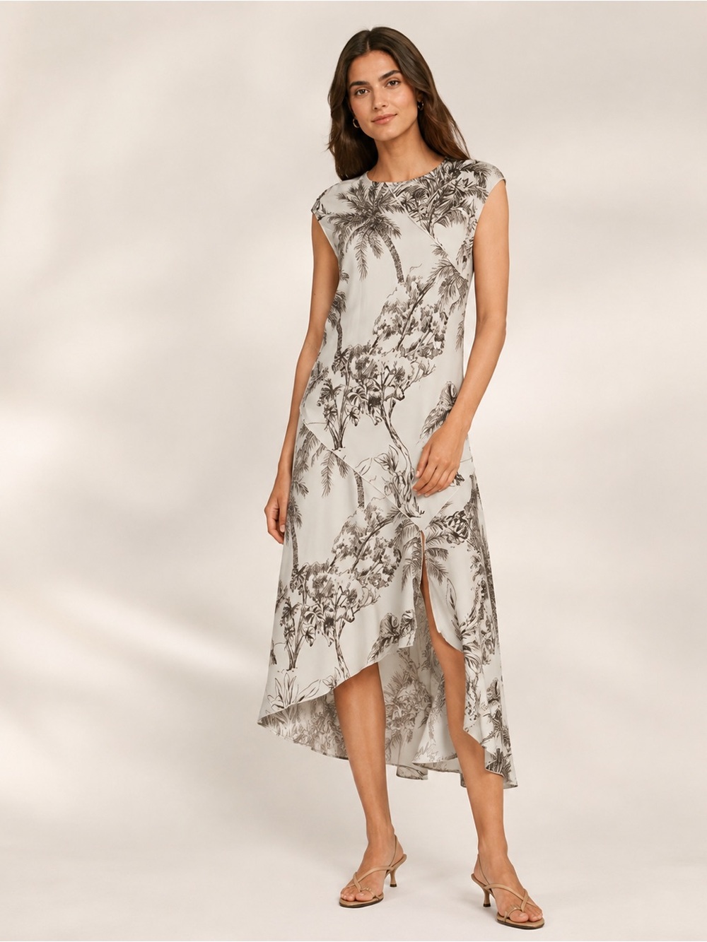 NWT Antonio Melani Tessa Toile Print Round Neck Cap Sleeve Midi Dress Sz 6